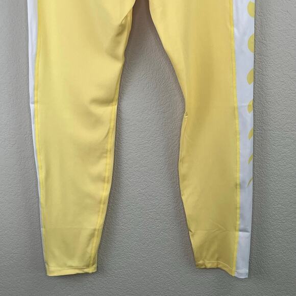 C&C California Pale Banana Yellow High Waist Cropped Workout Leggings Large NWT - Picture 7 of 12